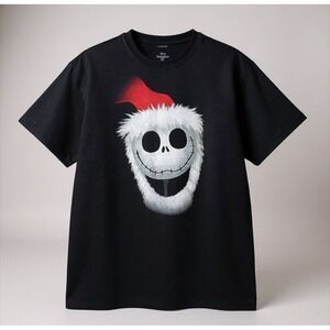 Disney Nightmare Before Christmas Jack Skellington Santa Hat Men’s T-Shirt L
